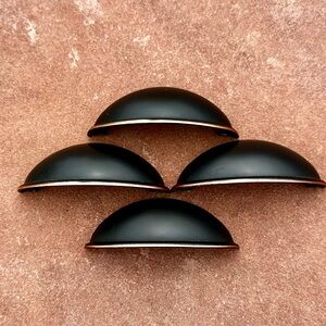4 Cabinet Drawer Pulls. Bronze tone Preowned see photos.